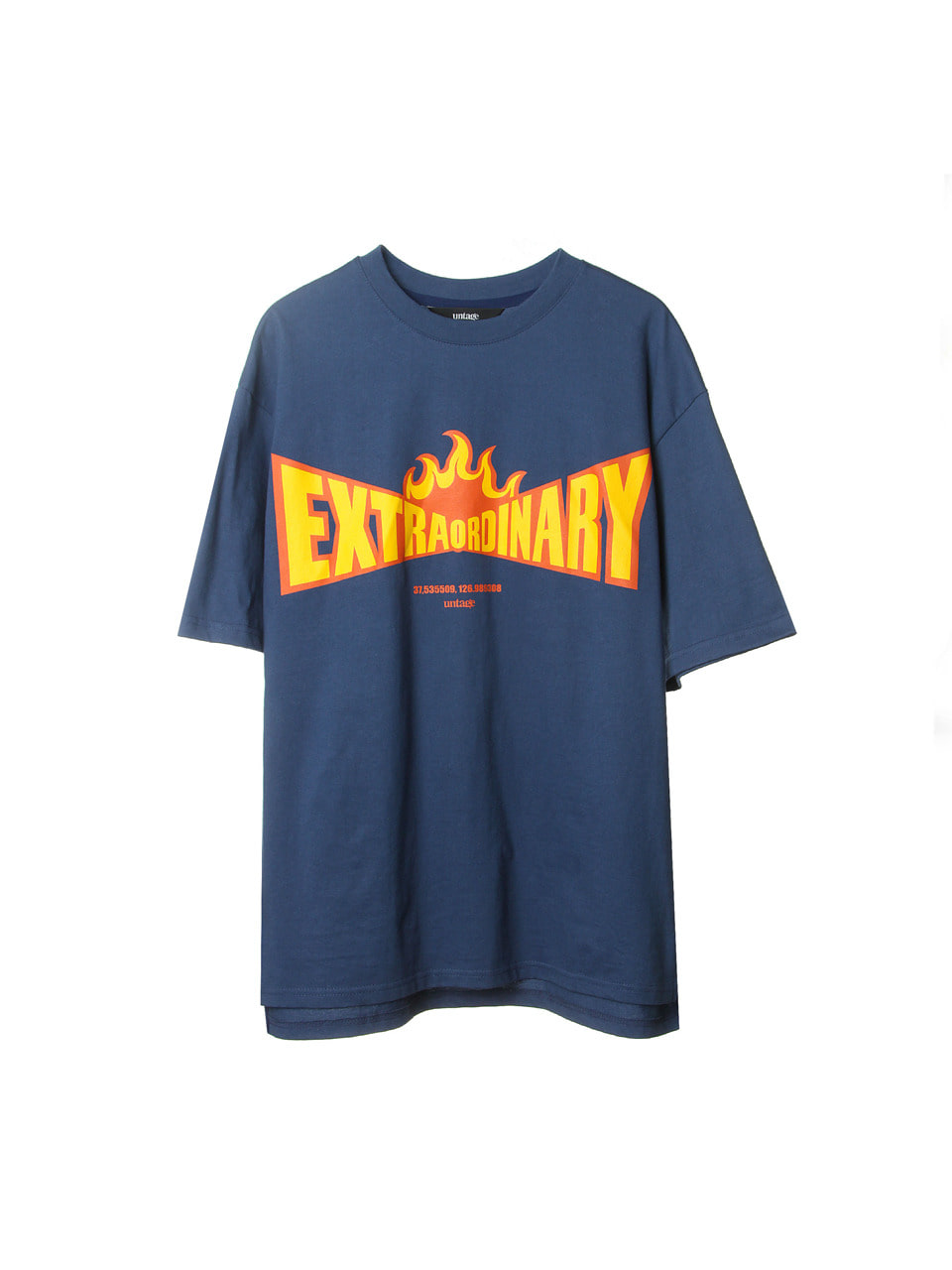 blue exrtaordinary over-fit t-shirts
