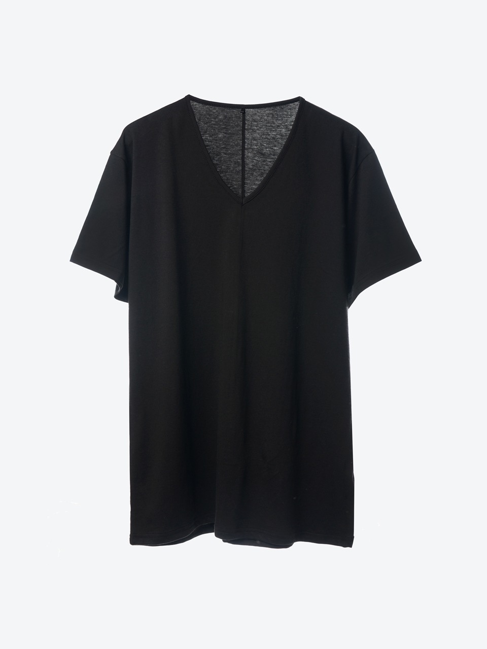 V-Neck Tencel-Jersey T-Shirt (black)