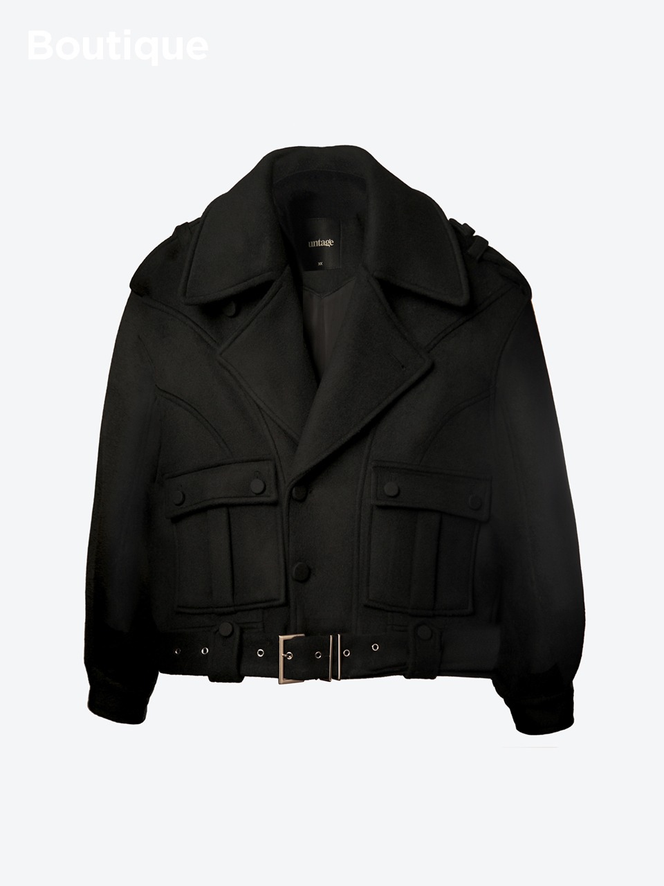 Cashmere-Blend Biker Jacket (black)
