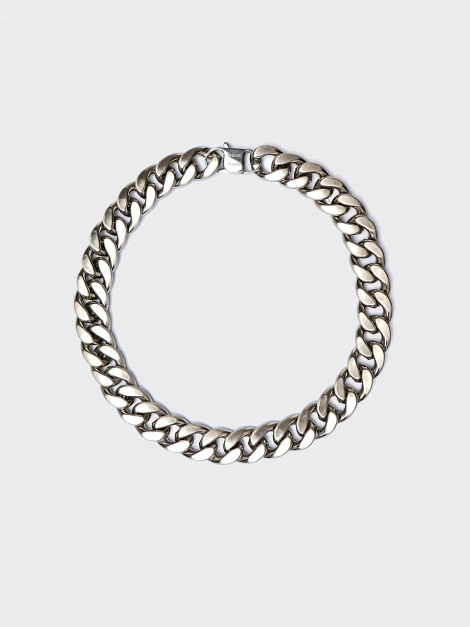 Silver-Colour Curb-Link Necklace