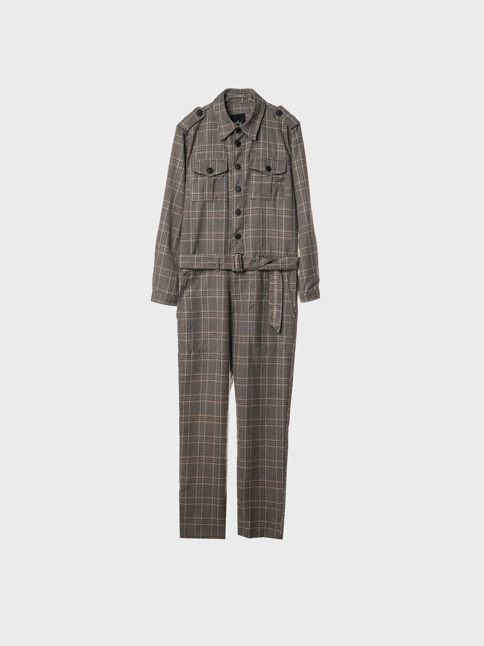 Wales Check Belted Jumpsuit