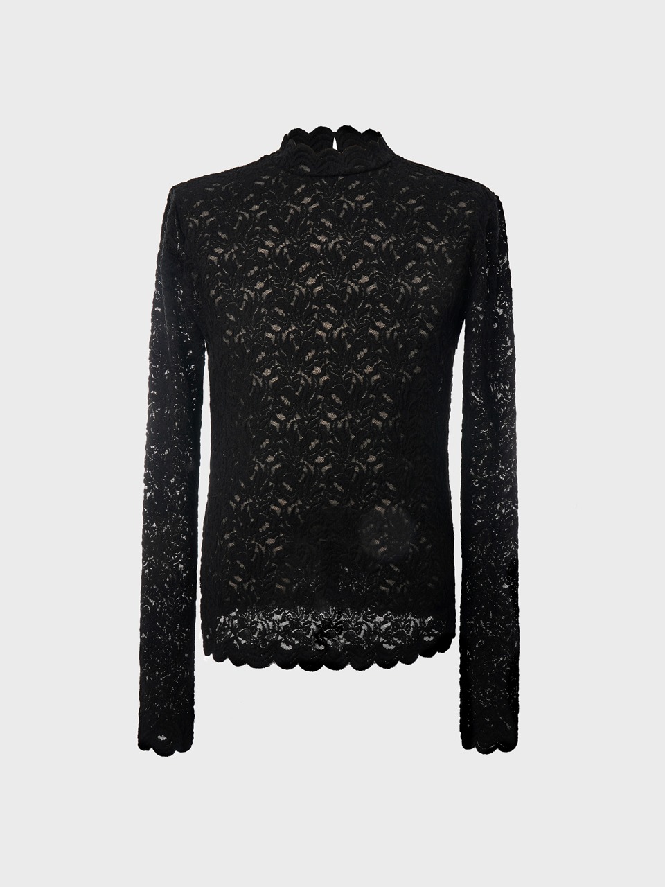 High-Neck Guipure-Lace Sleeve for man (black)