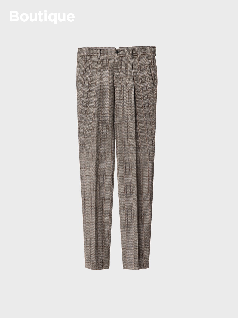 Wales-Check Wool-Blend Trousers