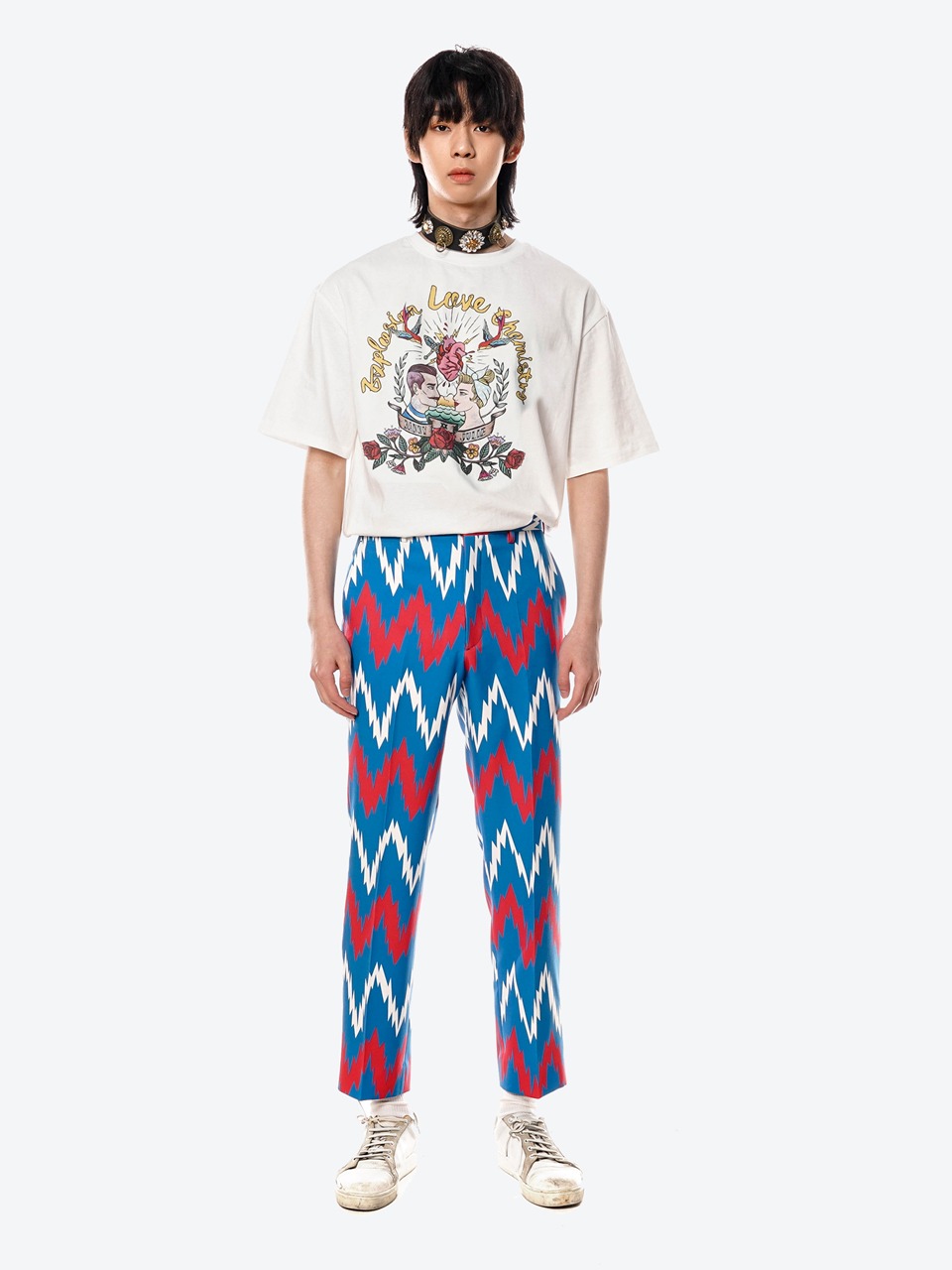 Sparky Printed Trousers (blue)