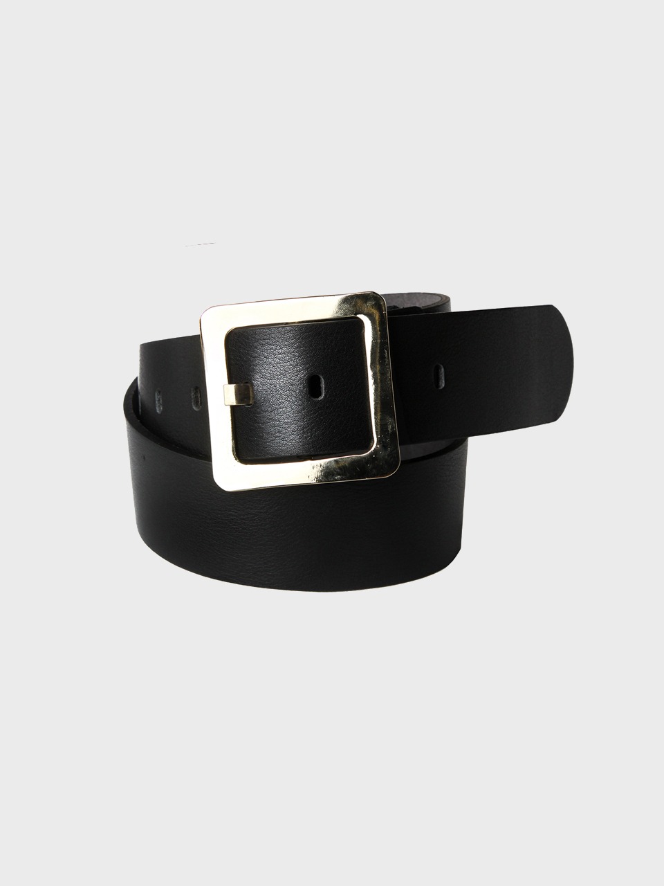 gold square leather belt