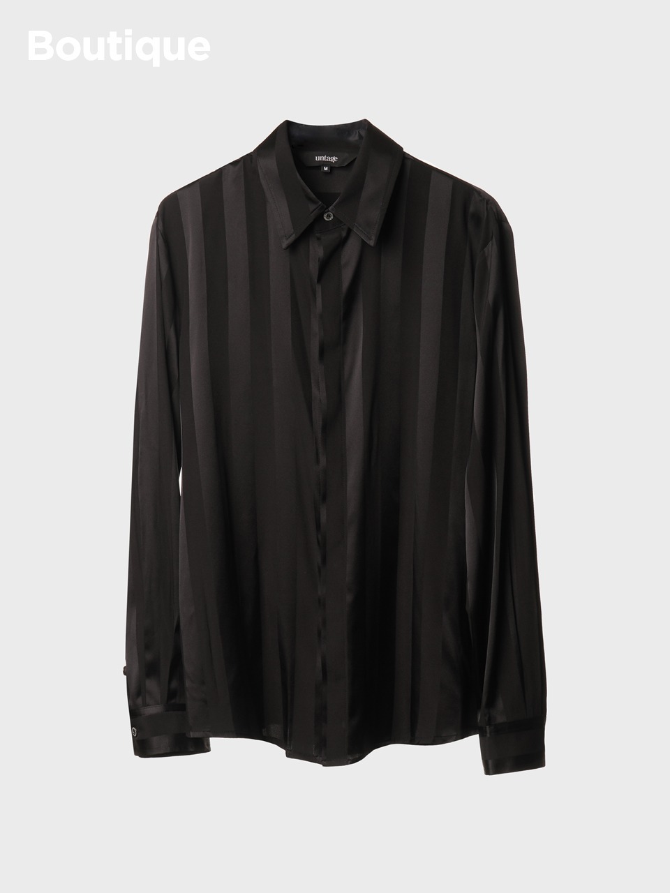 Striped-Jacquard Silk-Satin Shirt