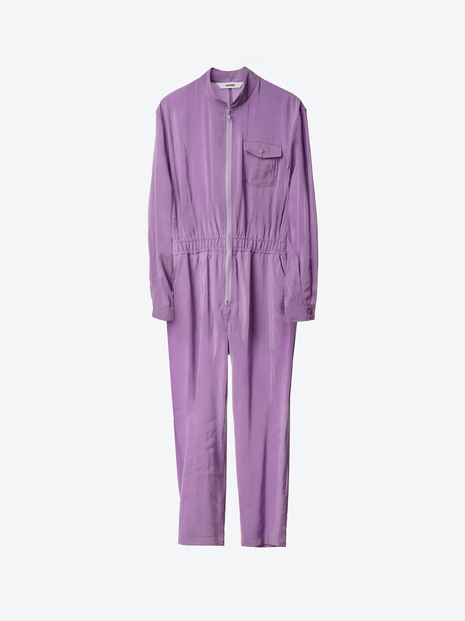 Zip-Front Tencel Jumpsuit for woman (purple)