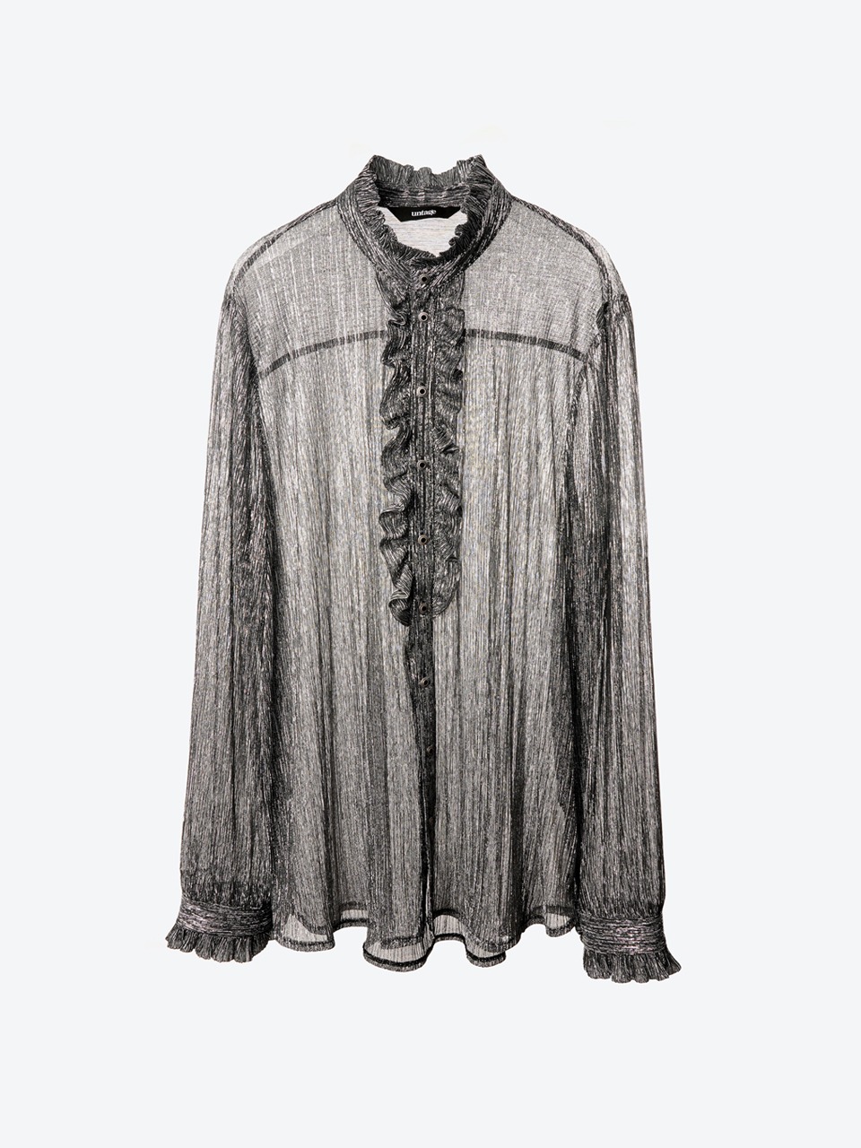 Victorian Ruffled Sheer Blouse for man (silver)