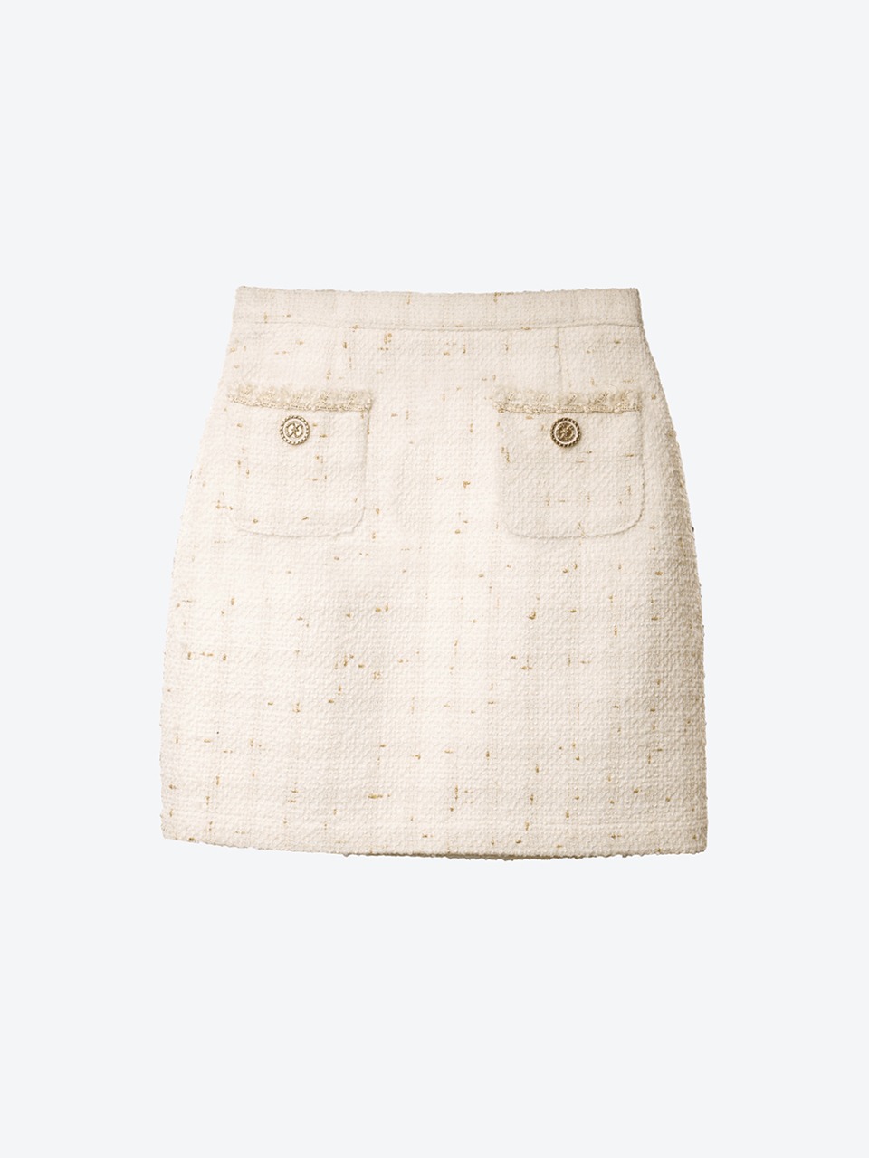 Bouclé Mini Skirt (white)