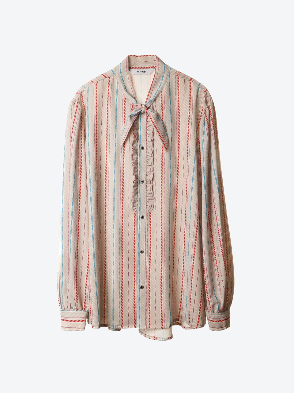 Stripe-Printed Bow-Tie Blouse for man