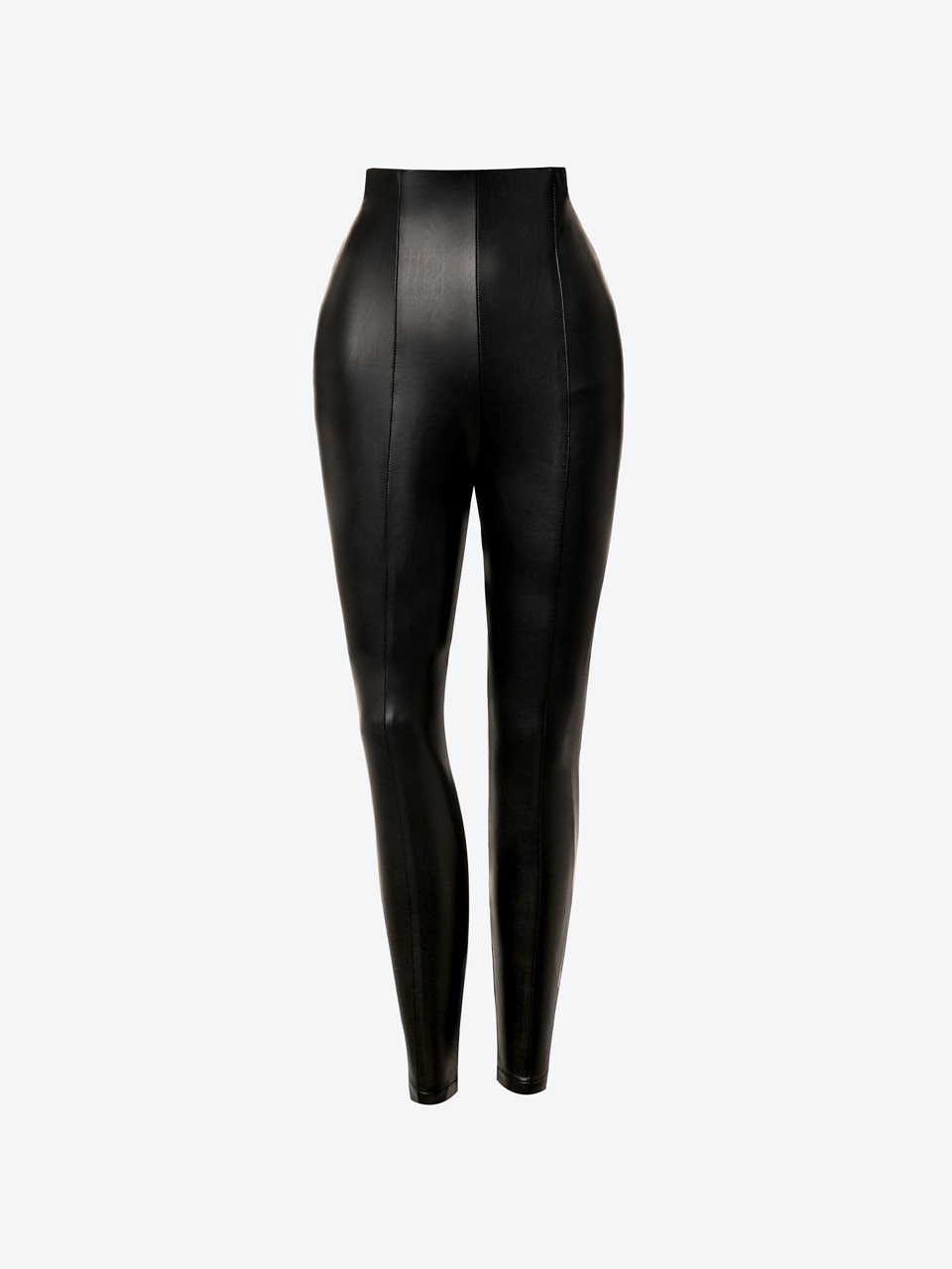 High-Rise Faux-Leather Pants