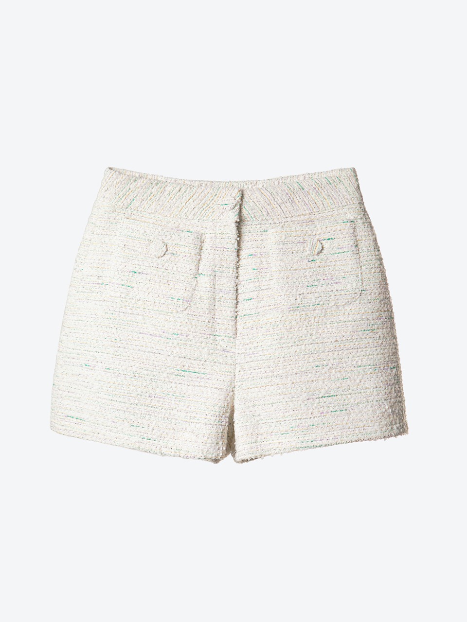 Bouclé Tweed Shorts (white)