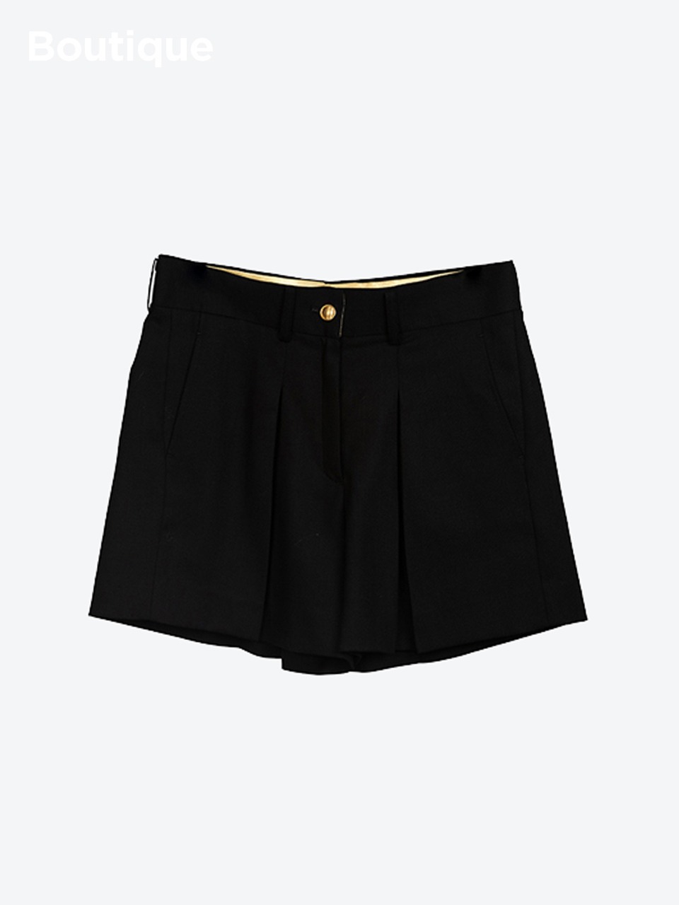 Inverted Box Pleats Shorts (black)