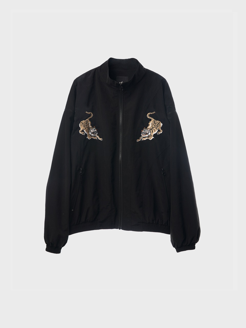 Tiger Embroidery Multizippered Jacket