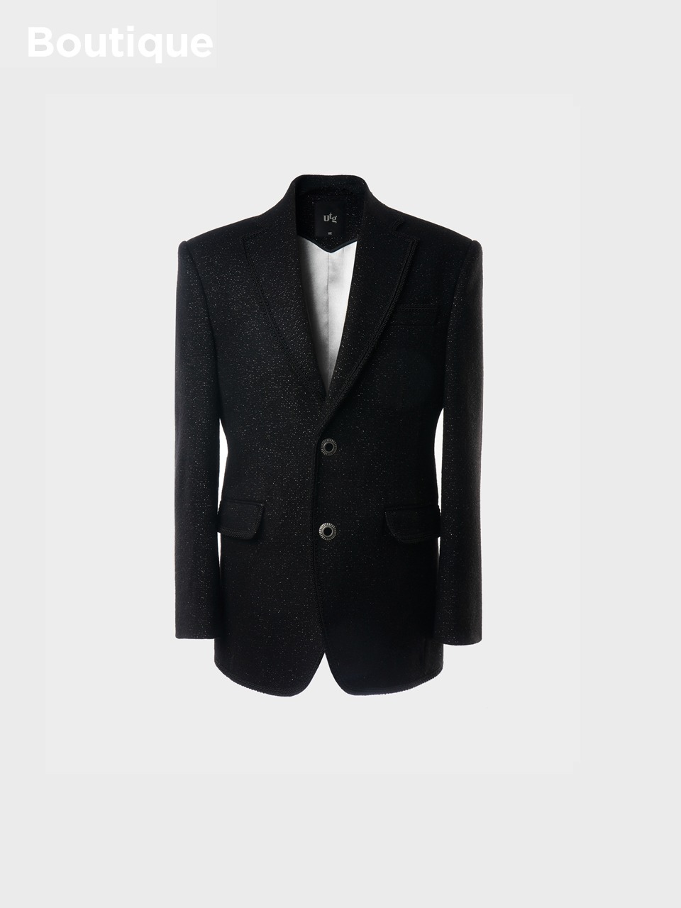 Speckled Wool Single-Breasted Blazer