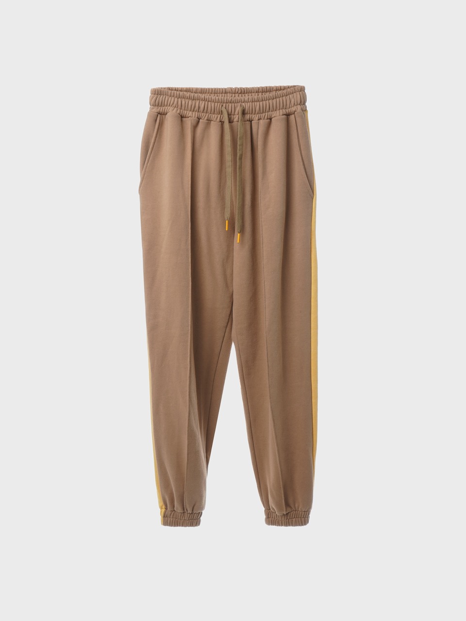 Drawstring-Waist Cotton-Jersey Track Pants (brown)