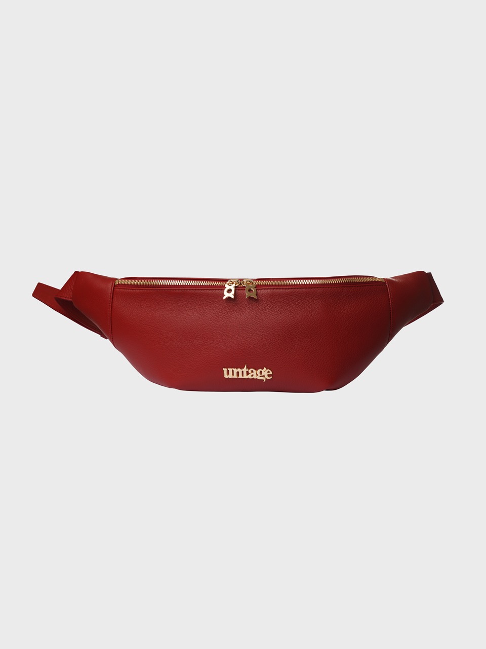 Logo-Plaque Leather Belt Bag (red)