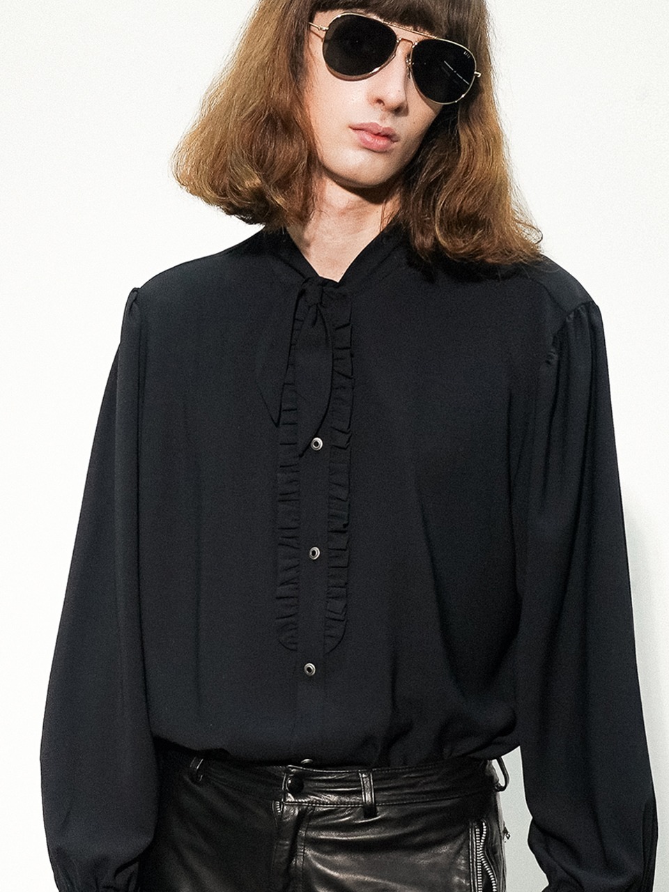 Bow-Tie Blouse (black) for man