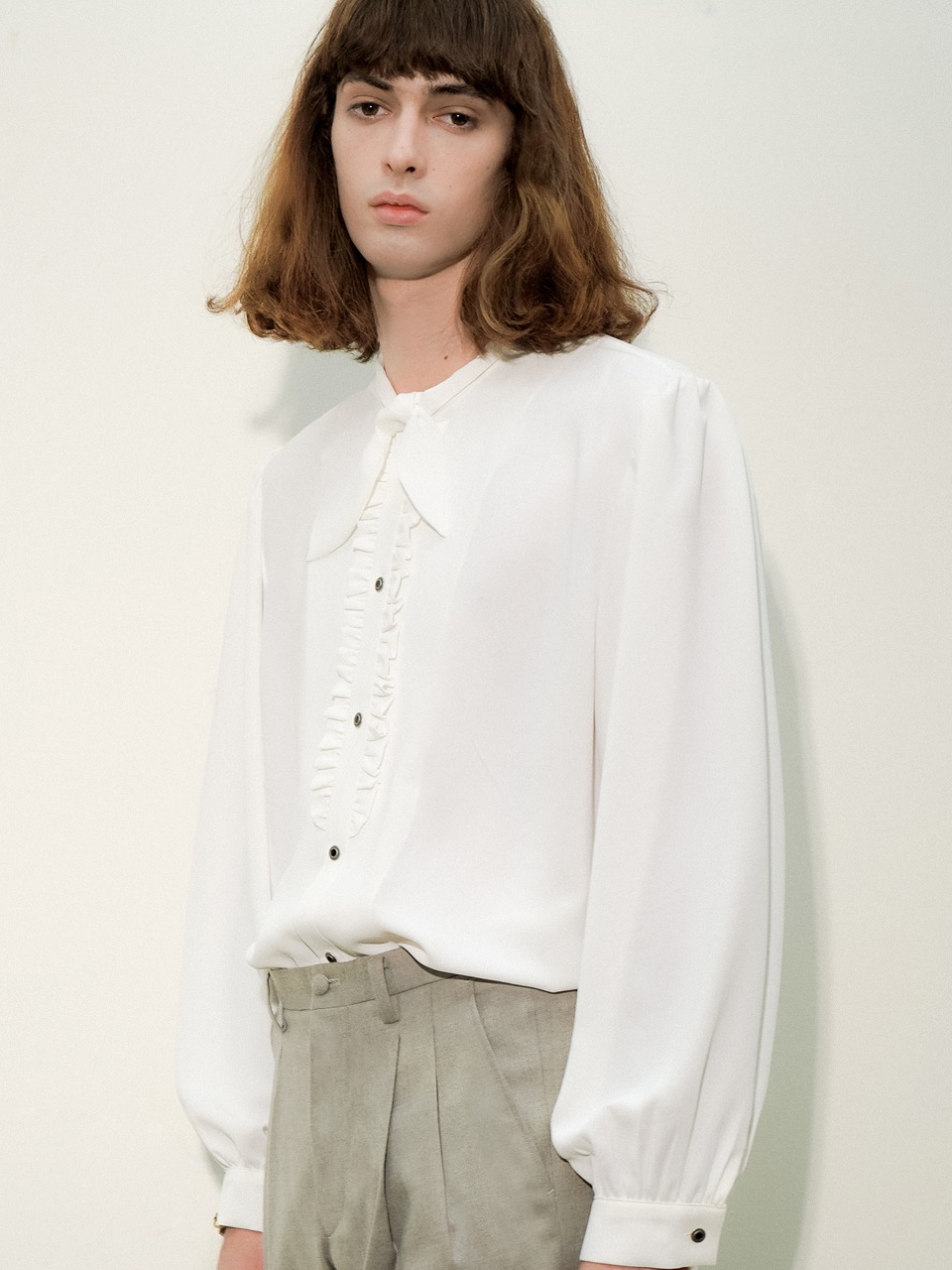Bow-Tie Blouse (white) for man