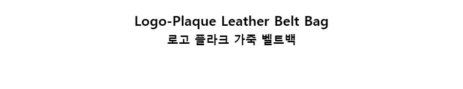 ﻿
Logo-Plaque Leather Belt Bag로고 플라크 가죽 벨트백﻿